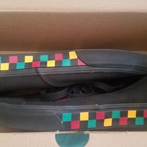 Vans Unisex Shoes- Rasta checkerboard